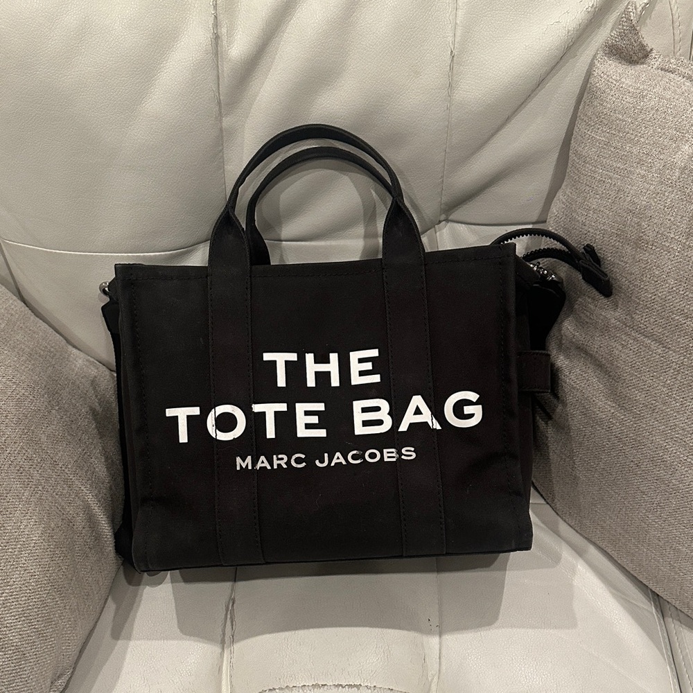 Marc Jacobs Black Canvas Tote Bag